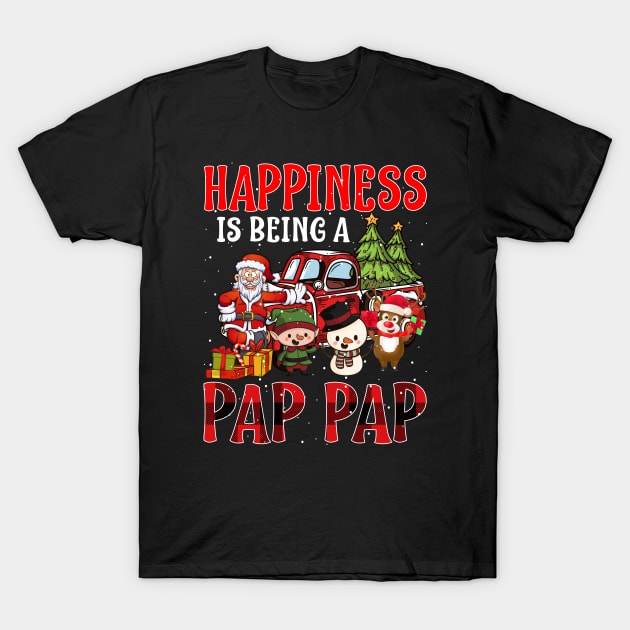 Happiness Is Being A Pap Pap Christmas T-Shirt by intelus